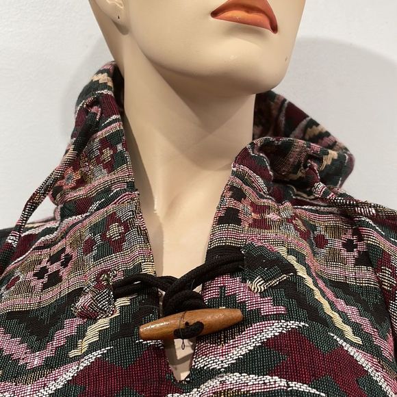 Vintage Boho Hooded Poncho - Picture 6 of 16